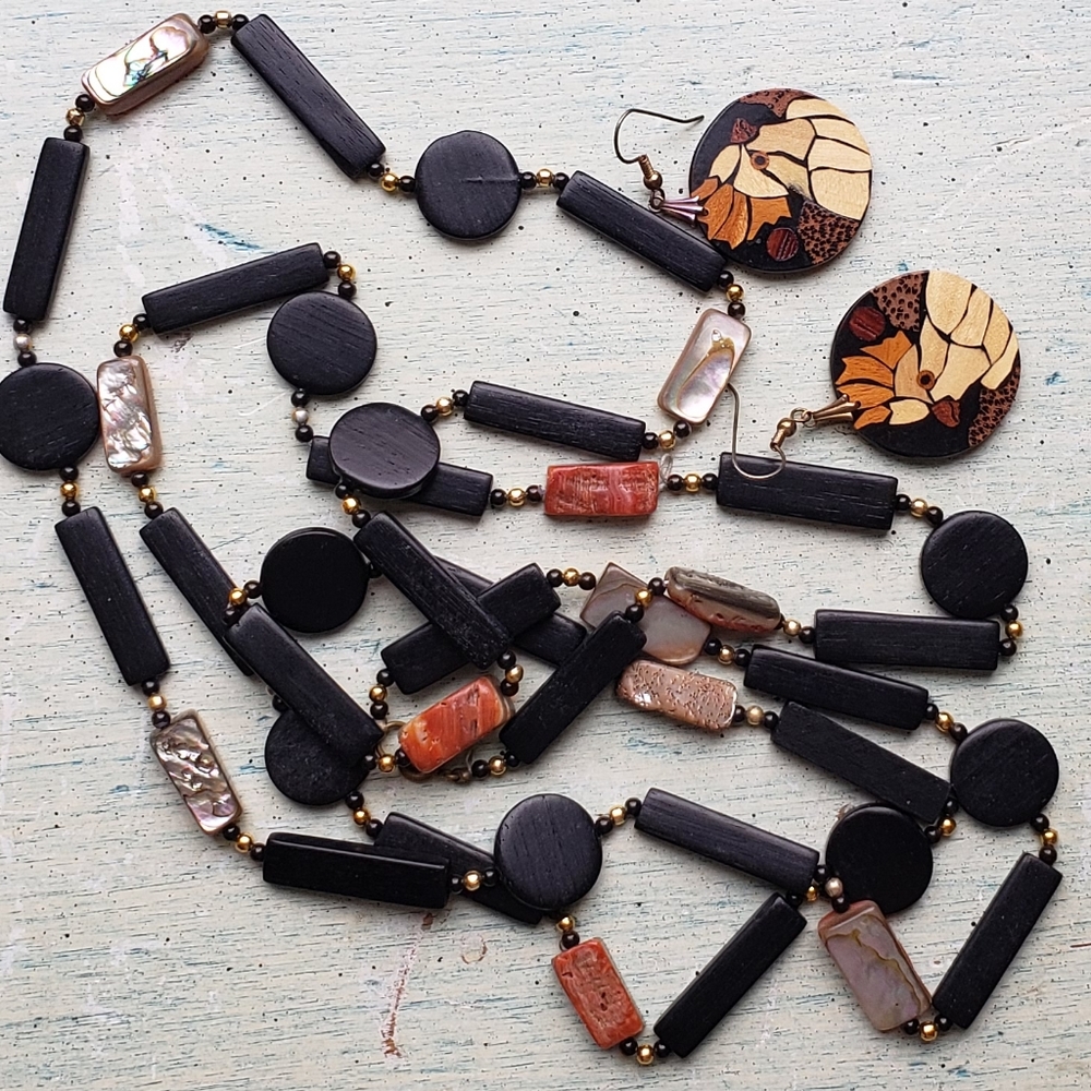 Wood jewelry Set
